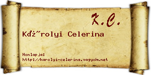 Károlyi Celerina névjegykártya